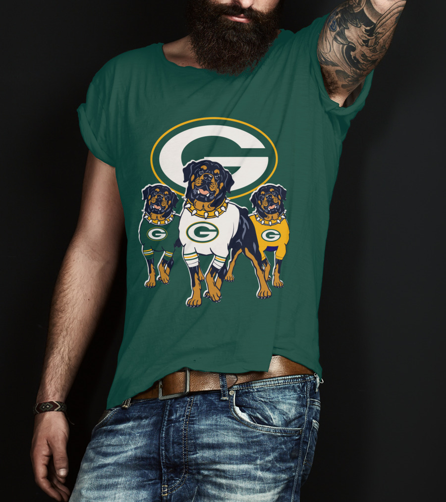 Green Bay Packers Rottweiler T-Shirt