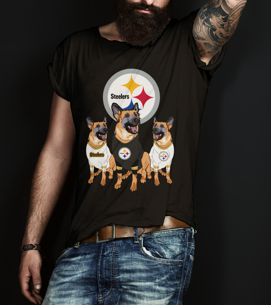 Steelers German Shepherd Trio T-Shirt