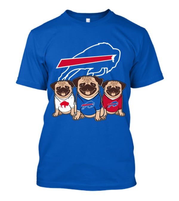 Buffalo Bills Pug Trio T-Shirt