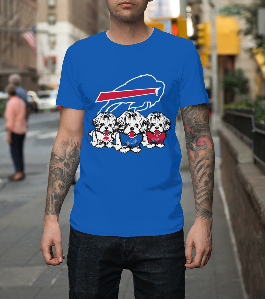 Buffalo Bills Shih Tzu Trio T-Shirt