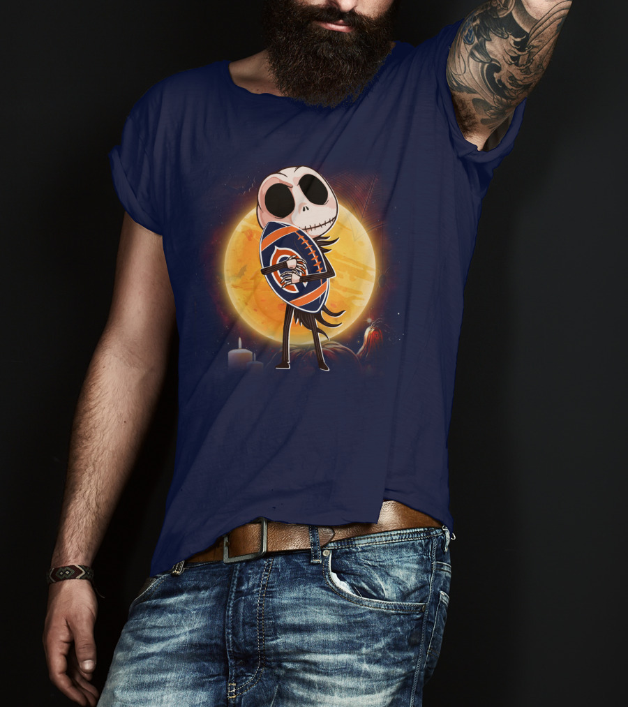 Jack Holding Bears Football In Moonlight T-Shirt