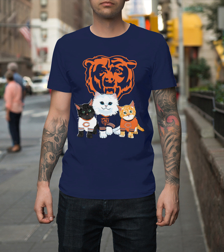 Chicago Bears Cat Trio T-Shirt
