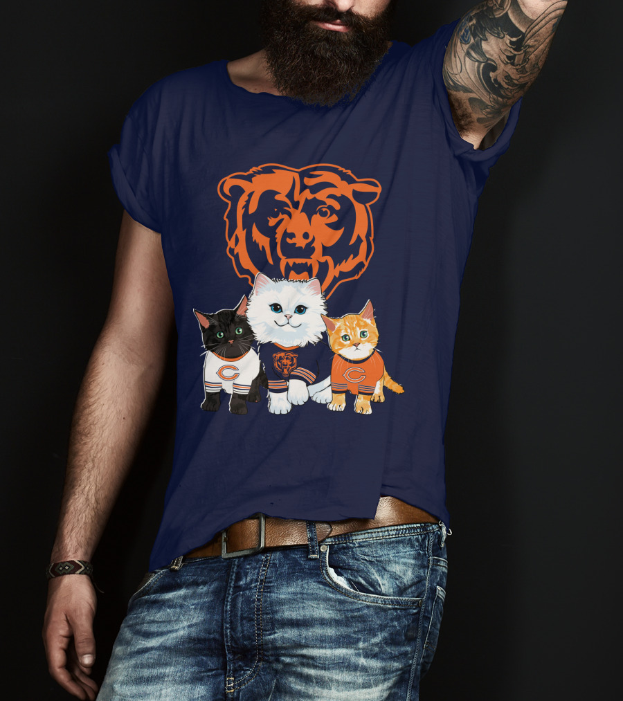 Chicago Bears Cat Trio T-Shirt