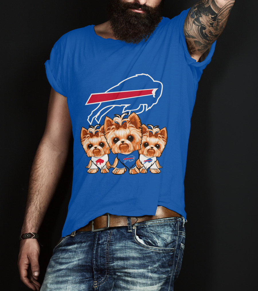 Buffalo Bills Yorkshire Terrier With Team T-Shirt