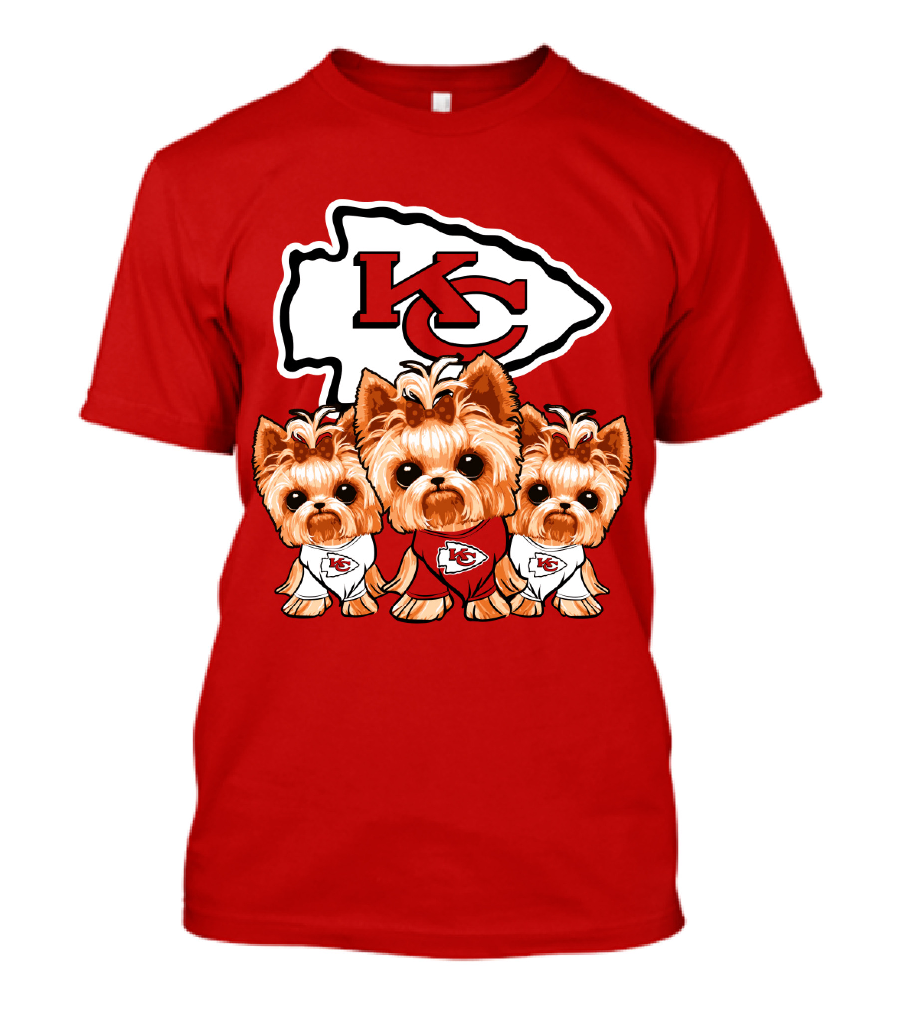 Kansas City Chiefs Yorkshire Terrier T-Shirt