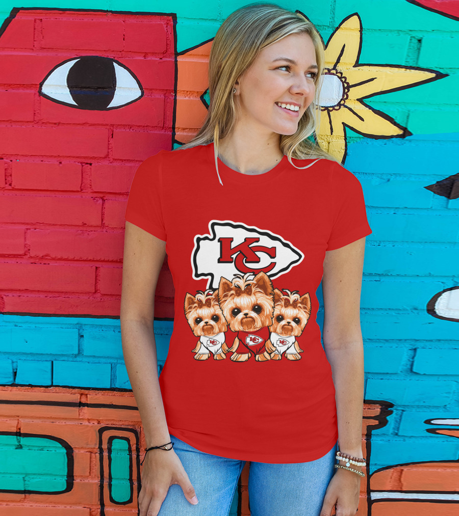 Kansas City Chiefs Yorkshire Terrier T-Shirt
