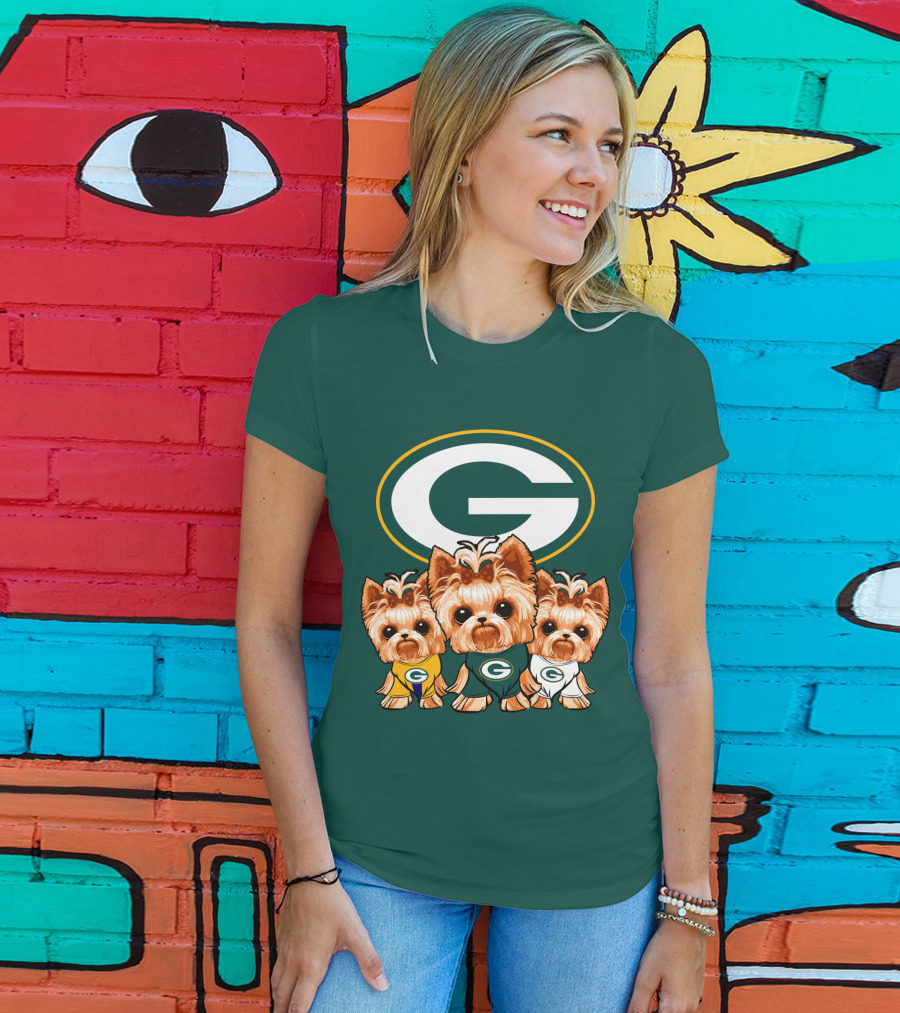 Green Bay Packers Yorkie Trio T-Shirt