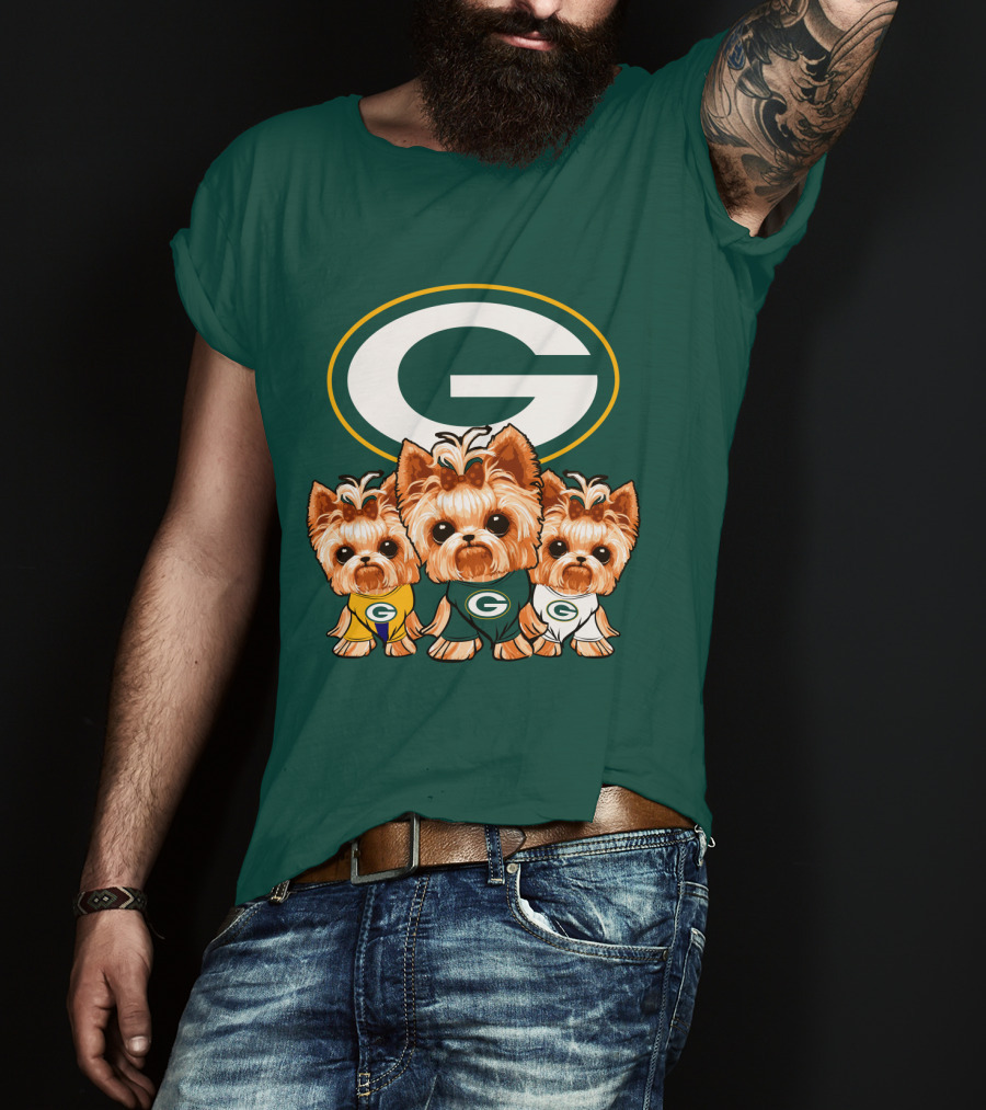 Green Bay Packers Yorkie Trio T-Shirt