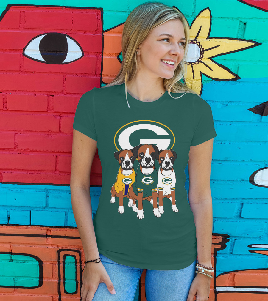 Green Bay Packers Boxer Trio T-Shirt