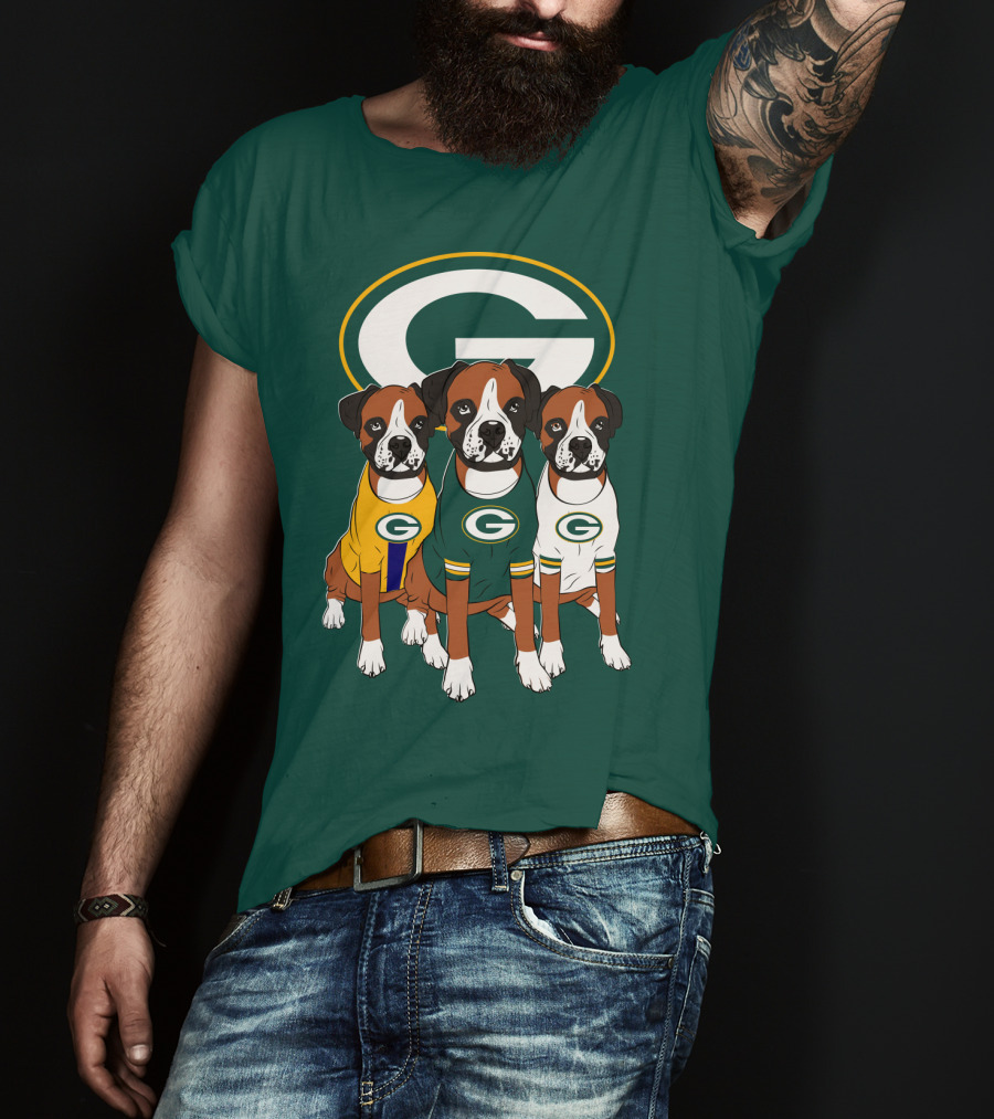 Green Bay Packers Boxer Trio T-Shirt