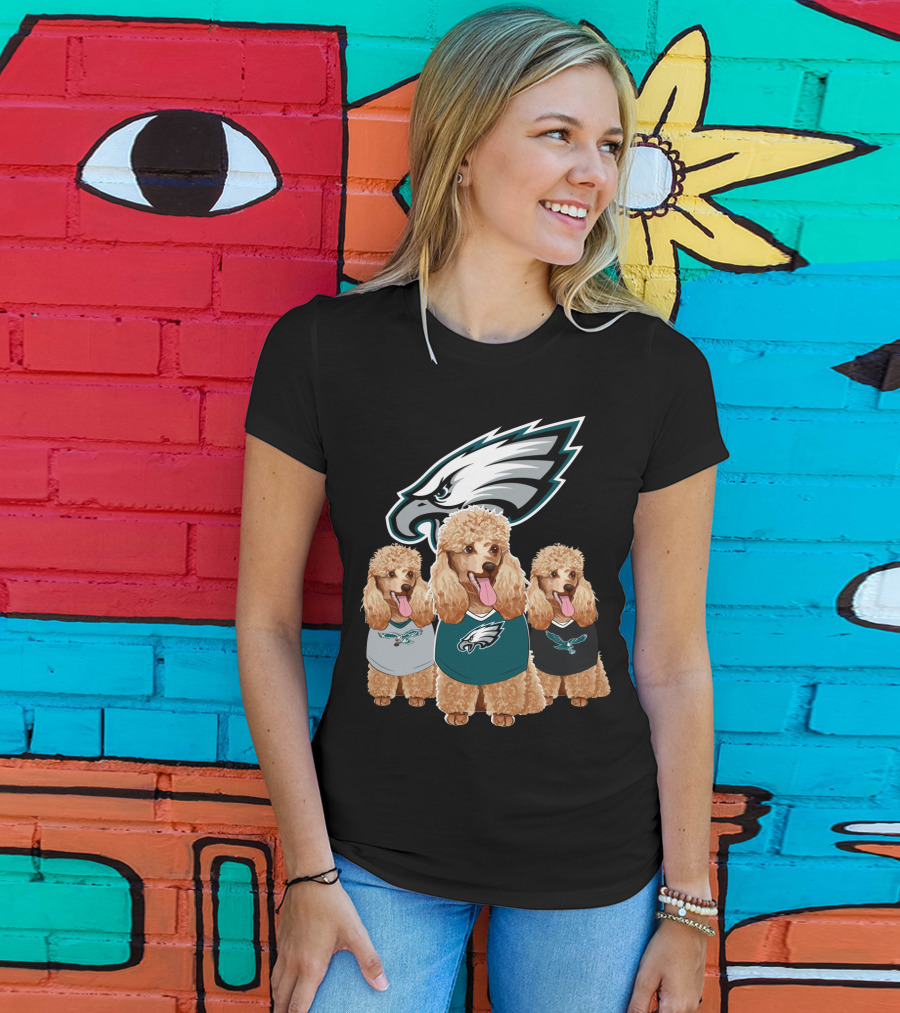Philadelphia Eagles Poodle Trio T-Shirt