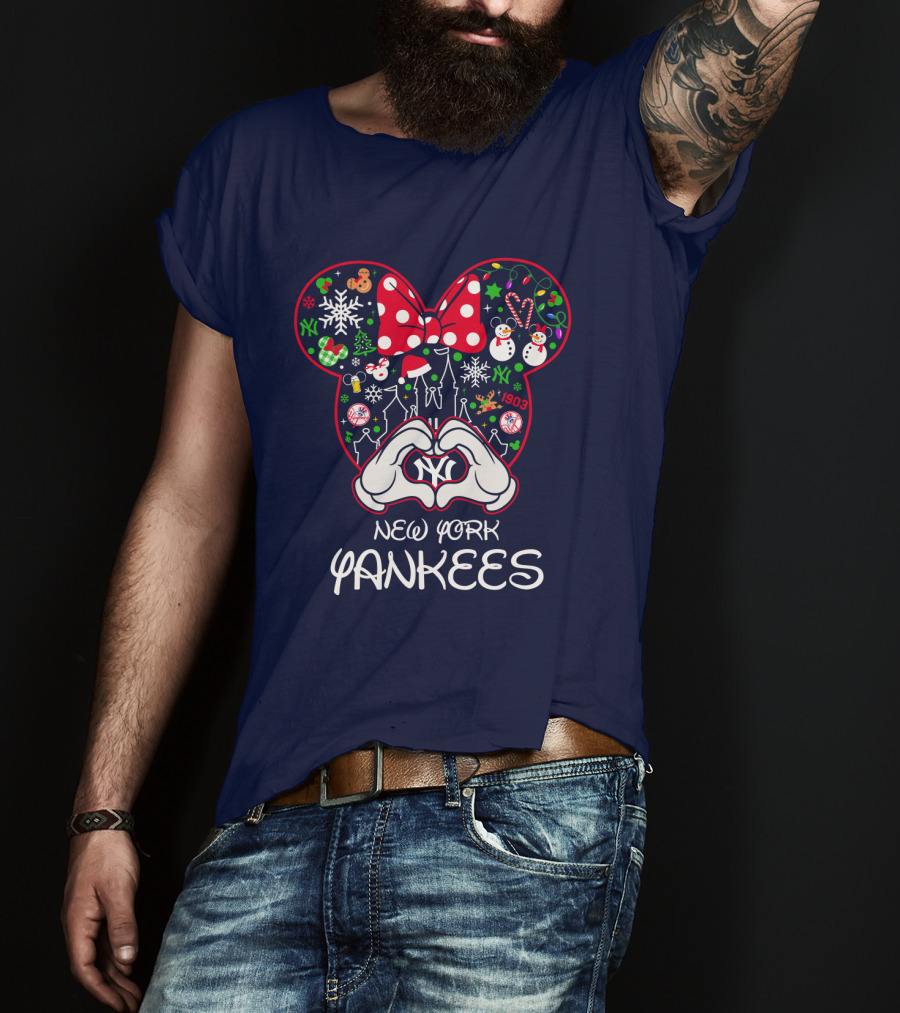 New York Yankees Festive Mouse Ears Holiday Edition T-Shirt