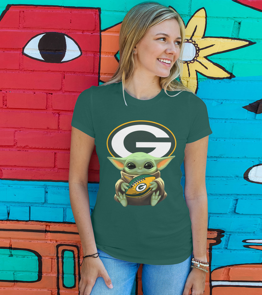 Grogu Green Bay Packers Football Fan T-Shirt