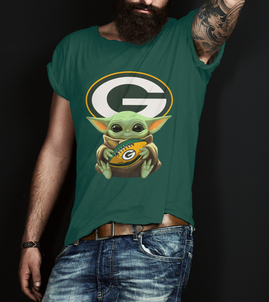 Grogu Green Bay Packers Football Fan T-Shirt