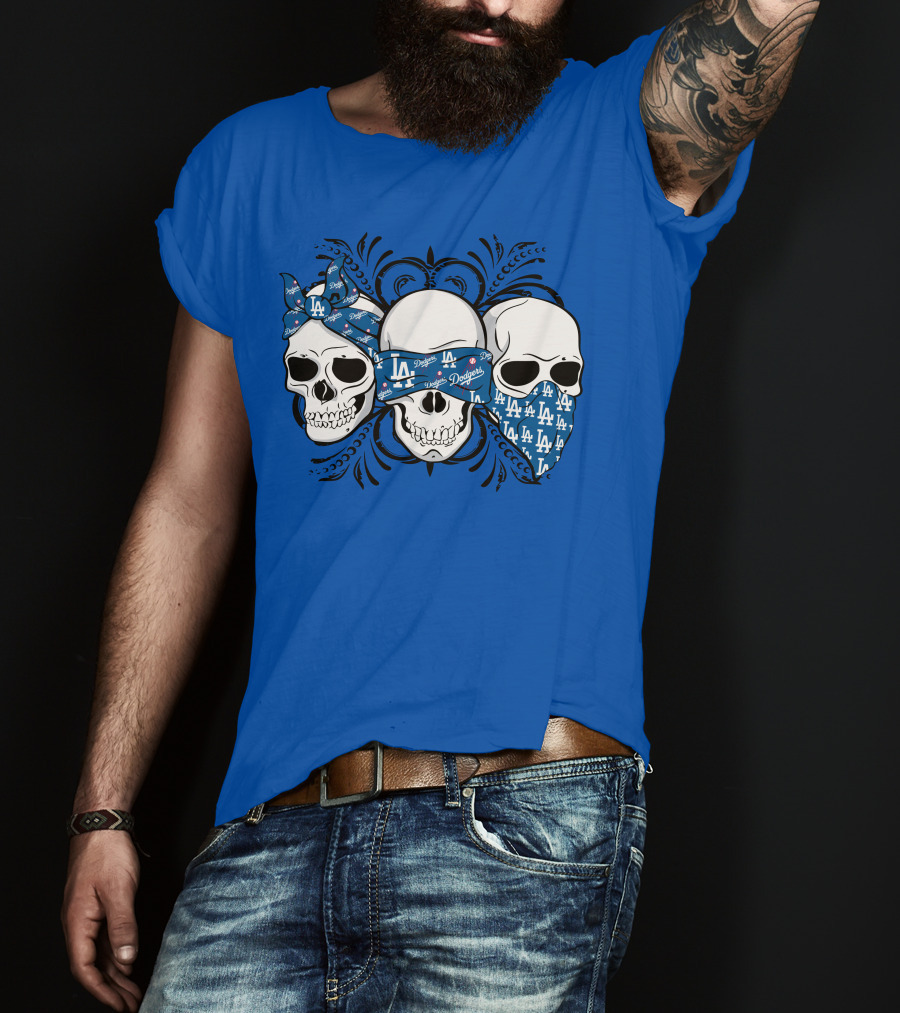 La Dodgers Skull Trio T-Shirt
