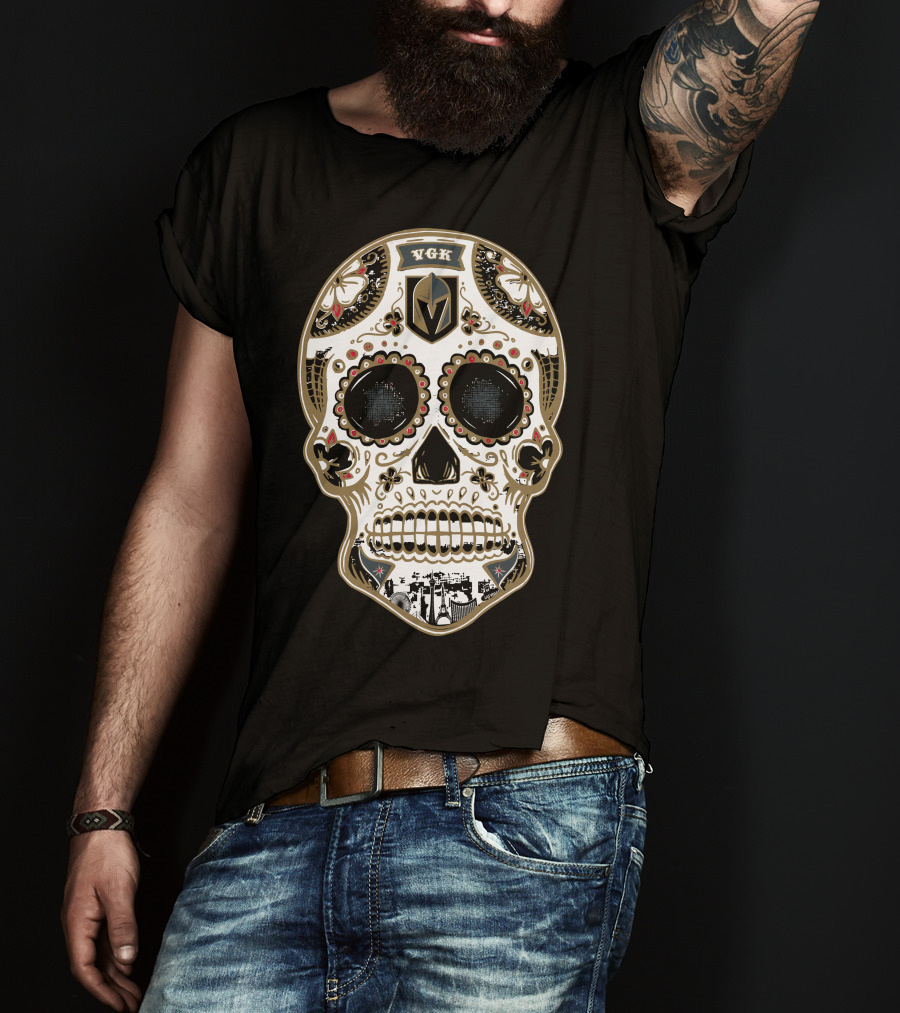 Vgk Sugar Skull Golden Knights T-Shirt