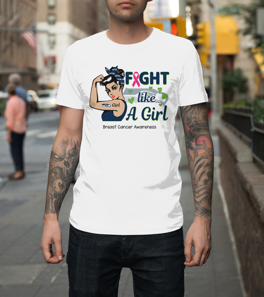Fight Like A Girl Breast Cancer Awareness T-Shirt