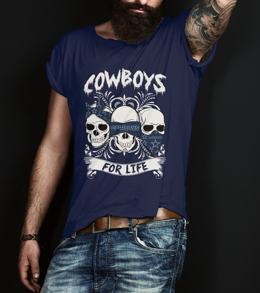 Cowboys For Life Skulls Bandana T-Shirt