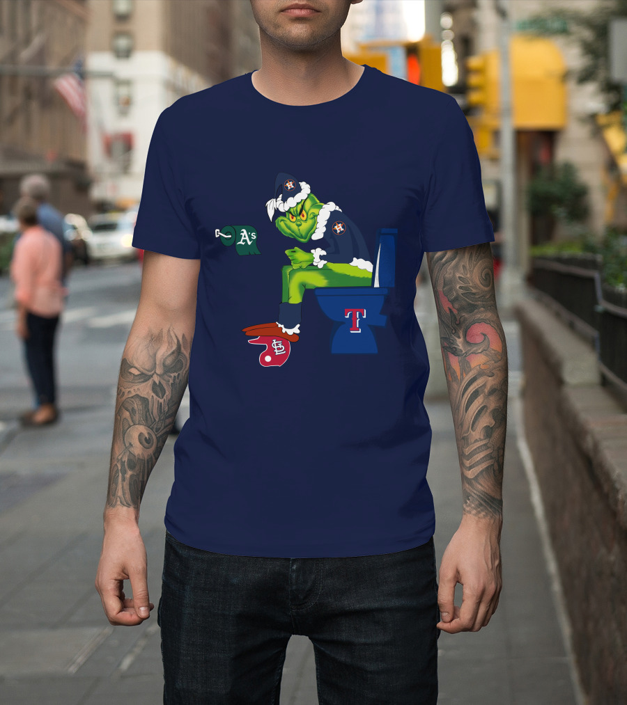 Grinch Houston Texas Toilet T-Shirt