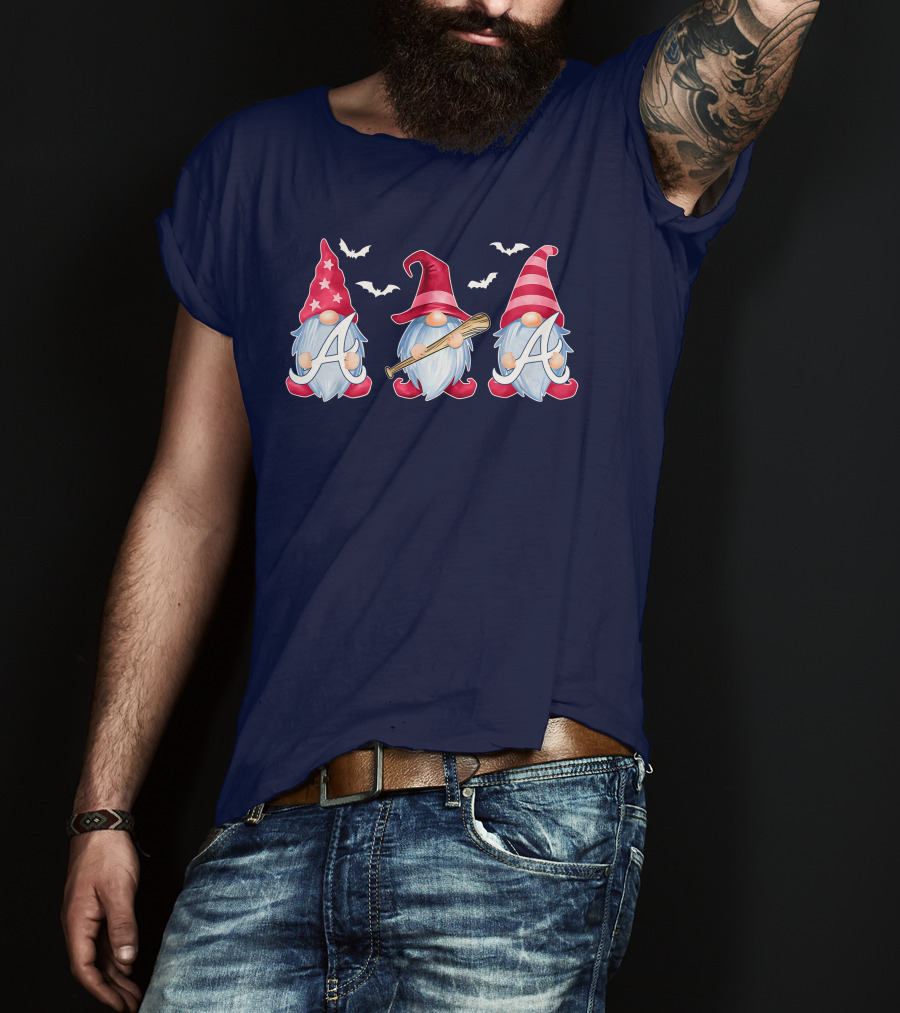 Magical Bat-Wielding Gnomes With A And Stars T-Shirt