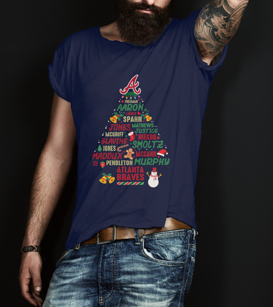 Atlanta Braves Christmas Tree T-Shirt