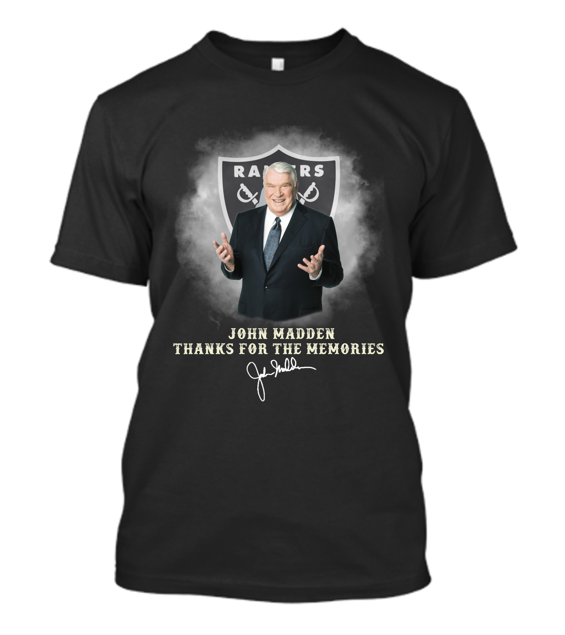 John Madden Raiders Thanks For The Memories T-Shirt