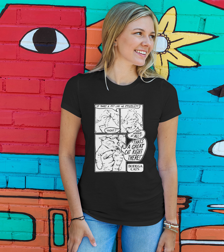 Bodega Cats That's A Great Cat Right There Comic Strip T-Shirt