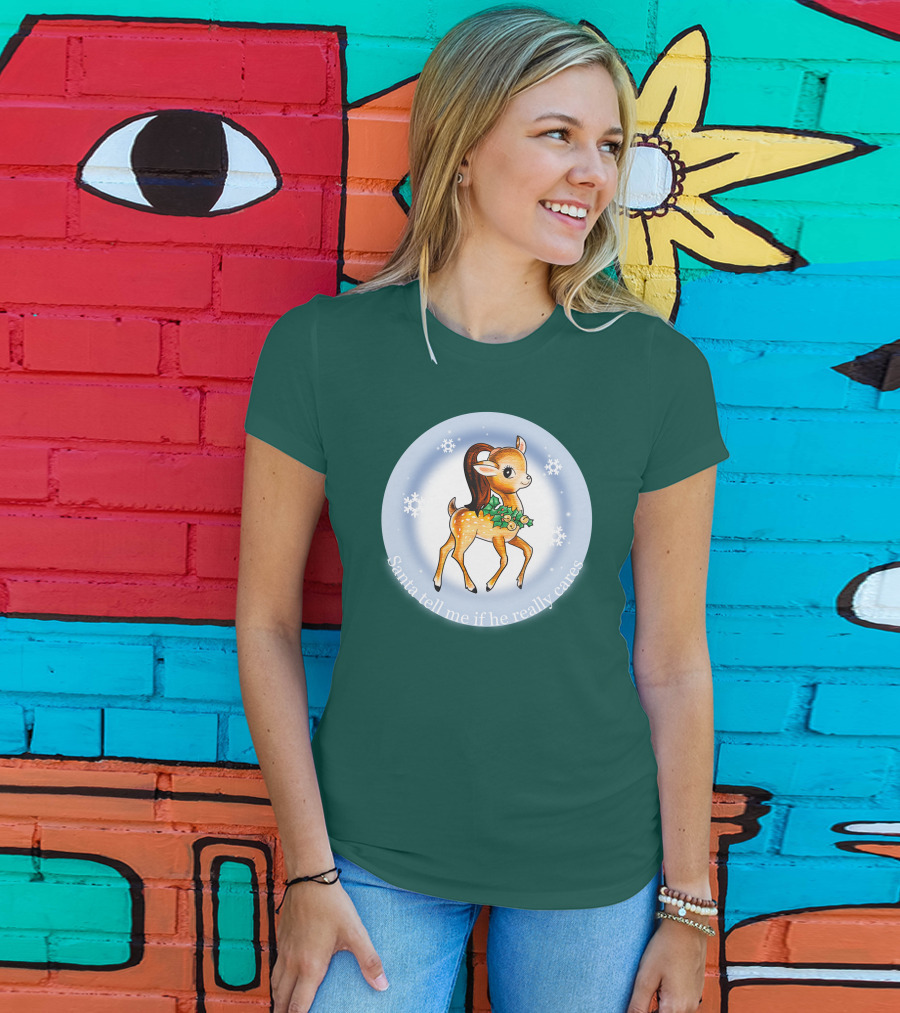 Santa Tell Me If He Really Cares Ariana Grande Merch T-Shirt