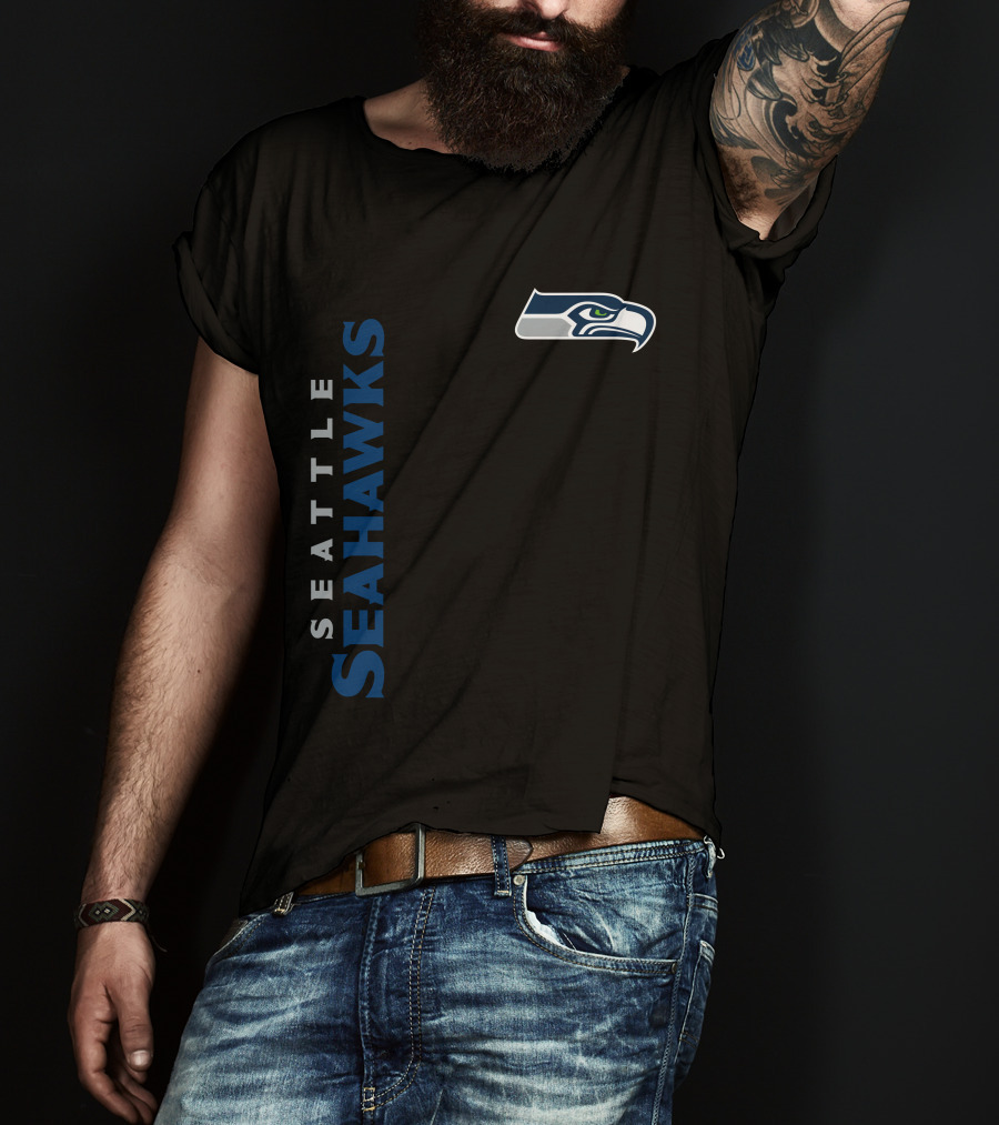 Seattle Seahawks Logo Vertical Display T-Shirt