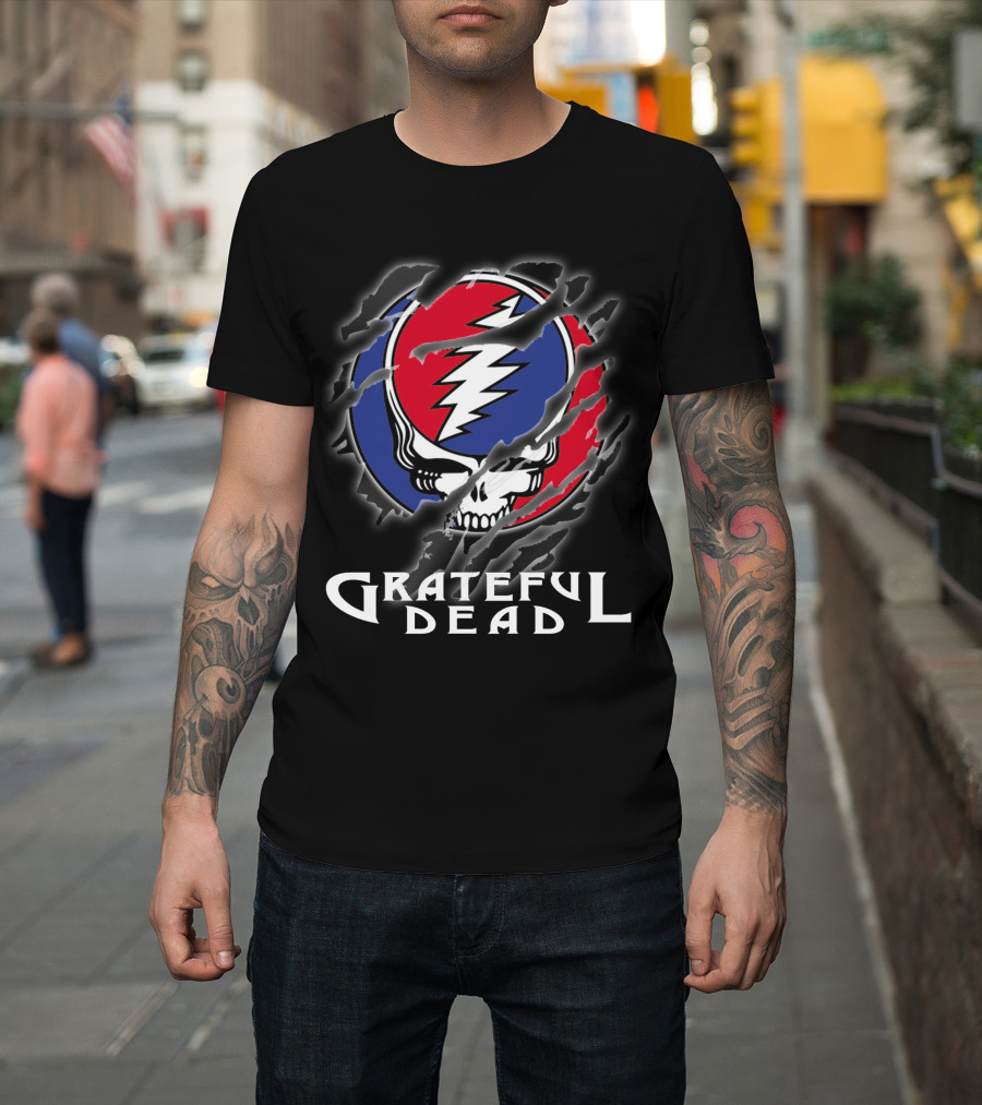 Grateful Dead Steal Your Face Skull Lightning Bolt Logo T-Shirt