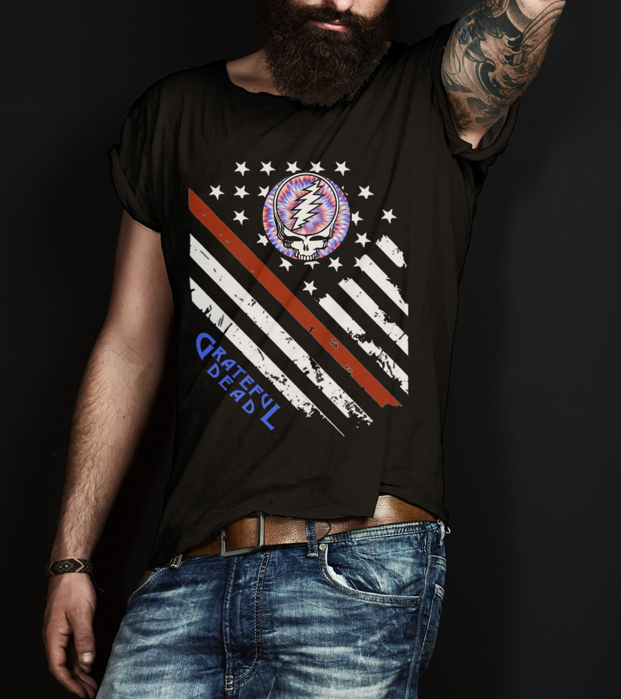 Grateful Dead Steal Your Face Stars And Stripes American Flag T-Shirt