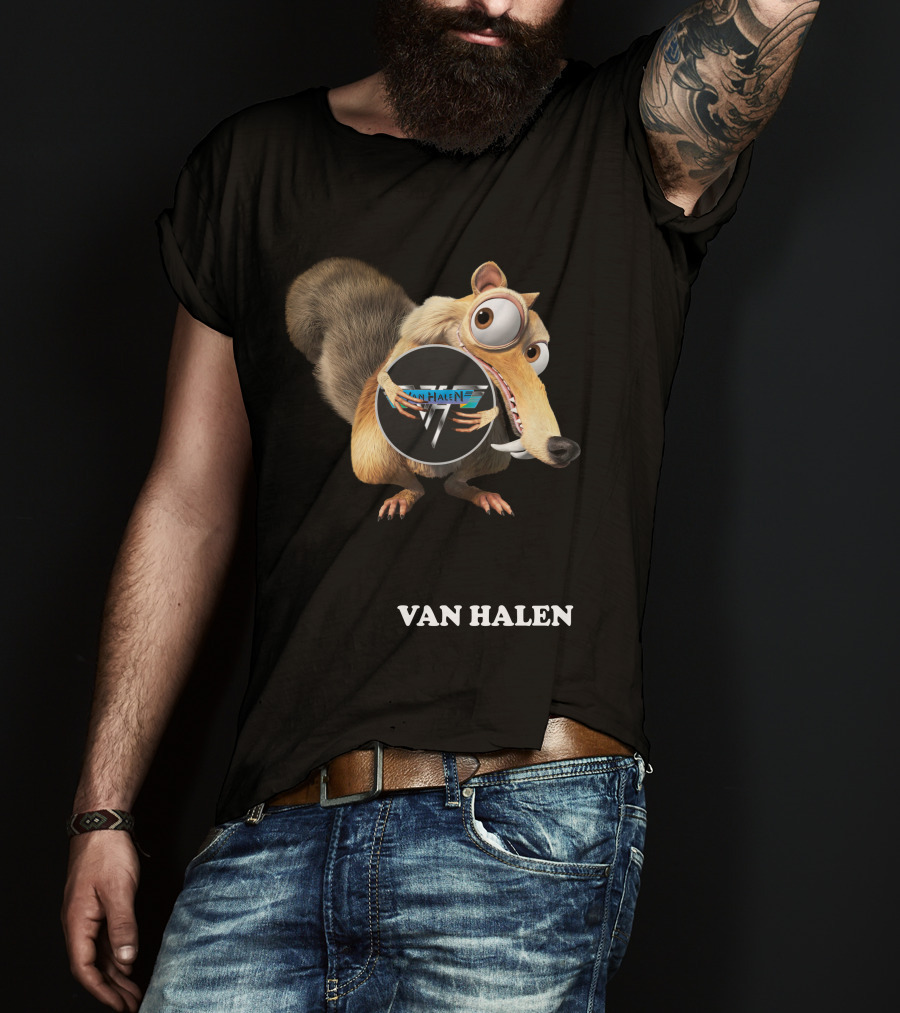 Van Halen Ice Age Scrat Logo Mashup T-Shirt