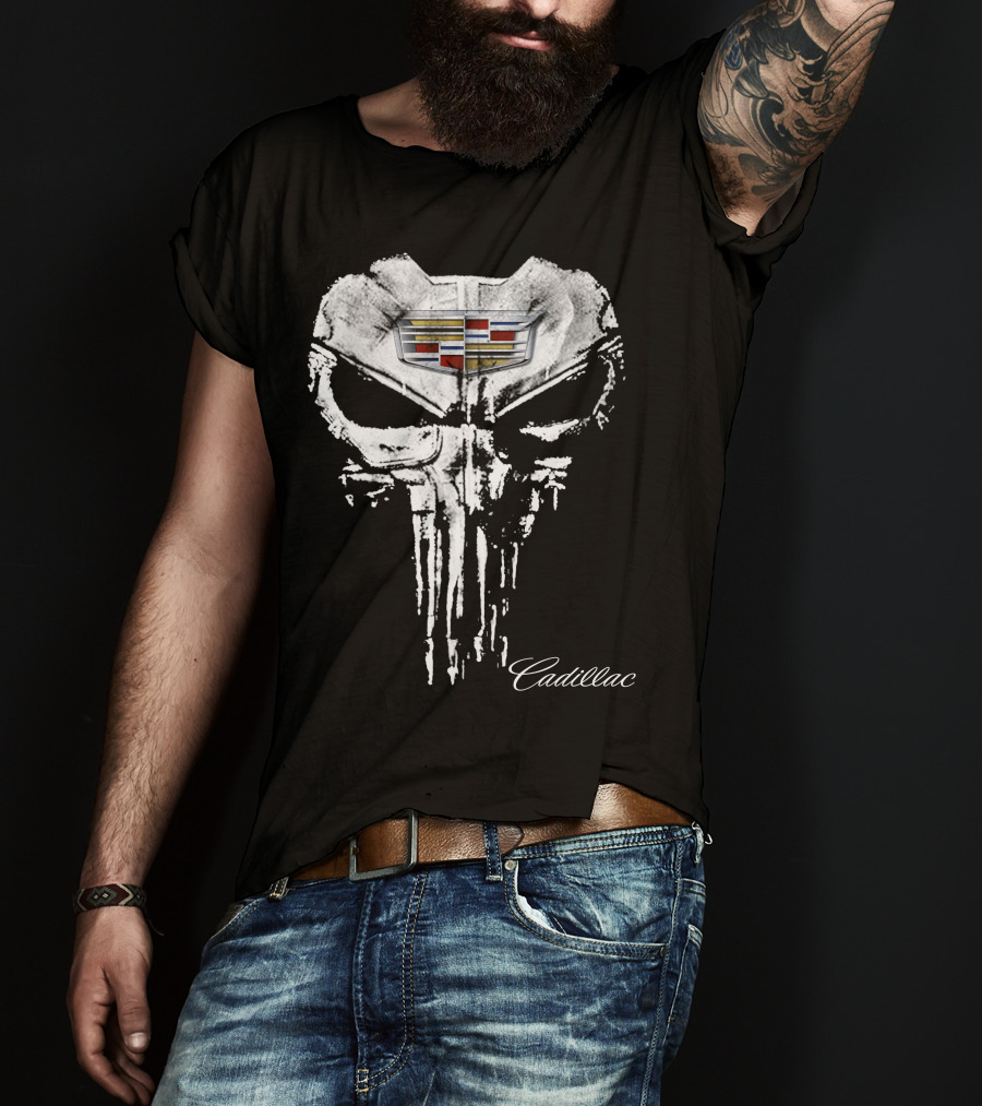 Cadillac Punisher Logo Design Cad07 T-Shirt
