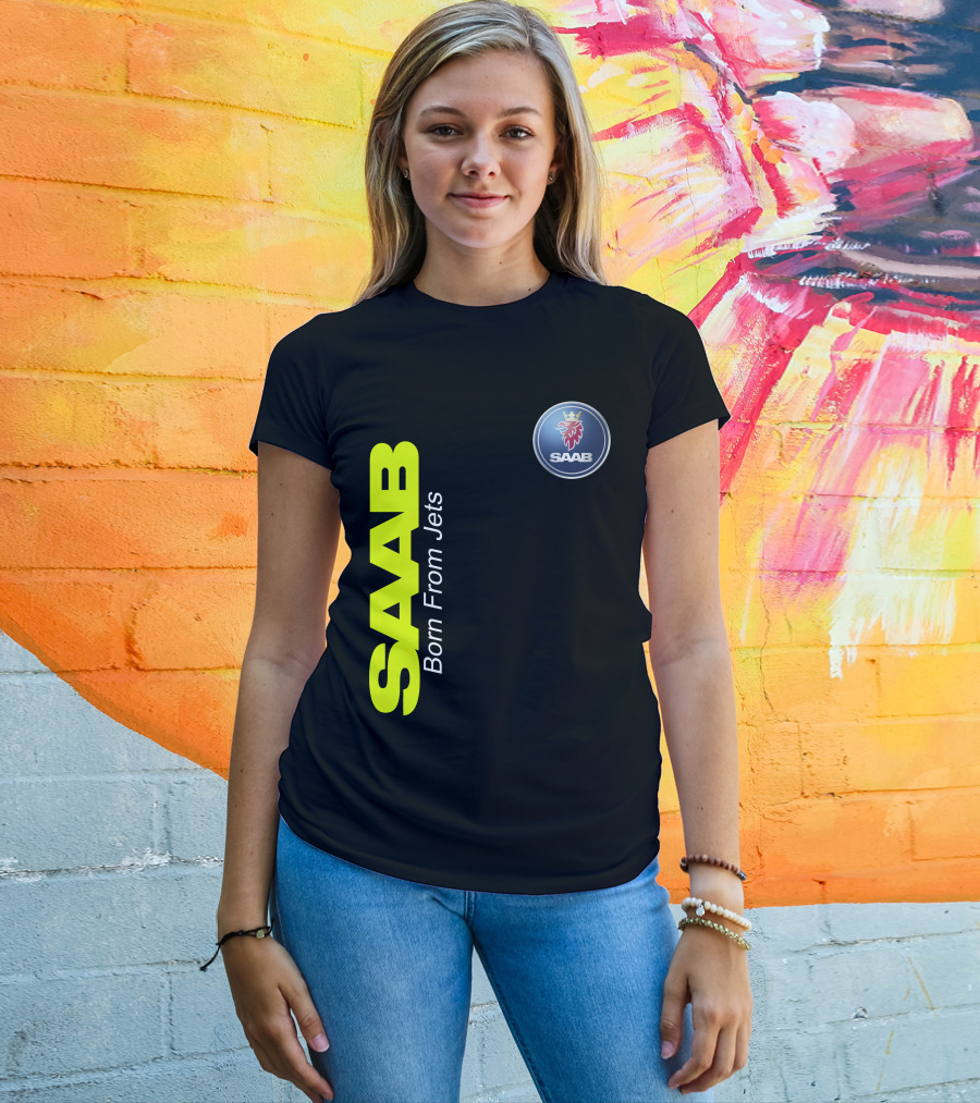 Saab Born From Jets Logo T-Shirt