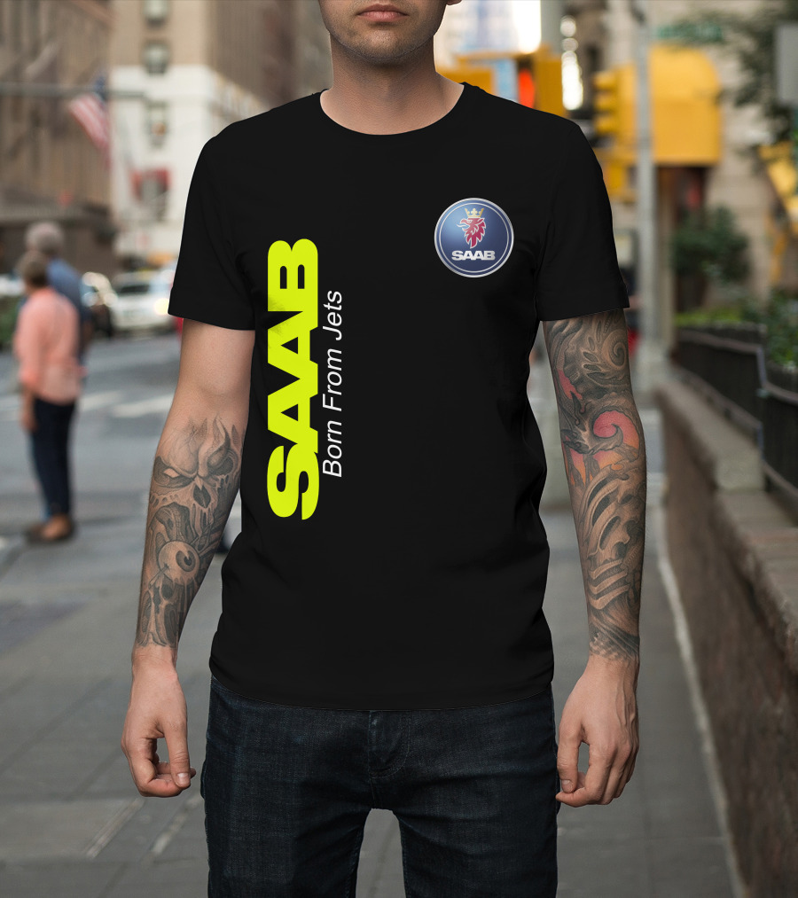 Saab Born From Jets Logo T-Shirt