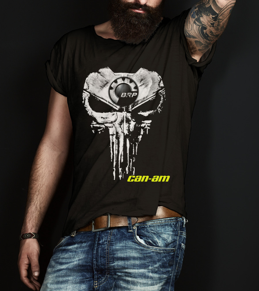 Brp Can-Am Skull Punisher Style T-Shirt