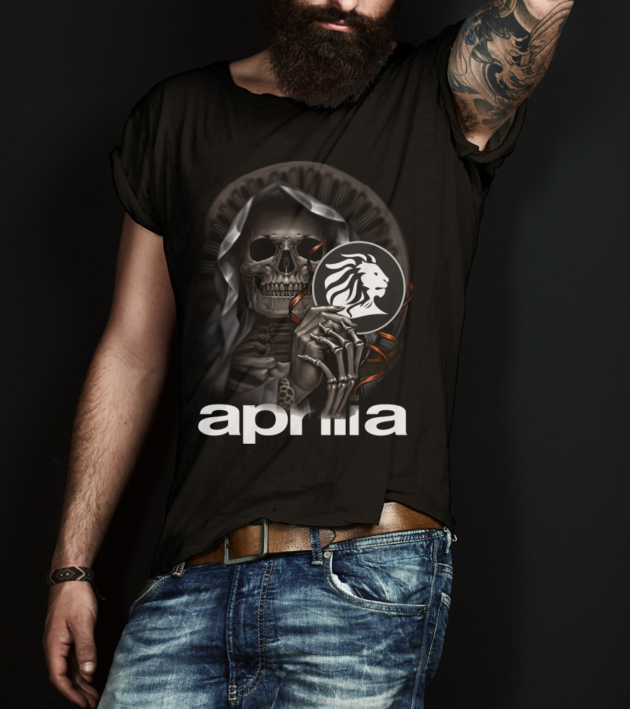 Aprilia Skull With Lion T-Shirt