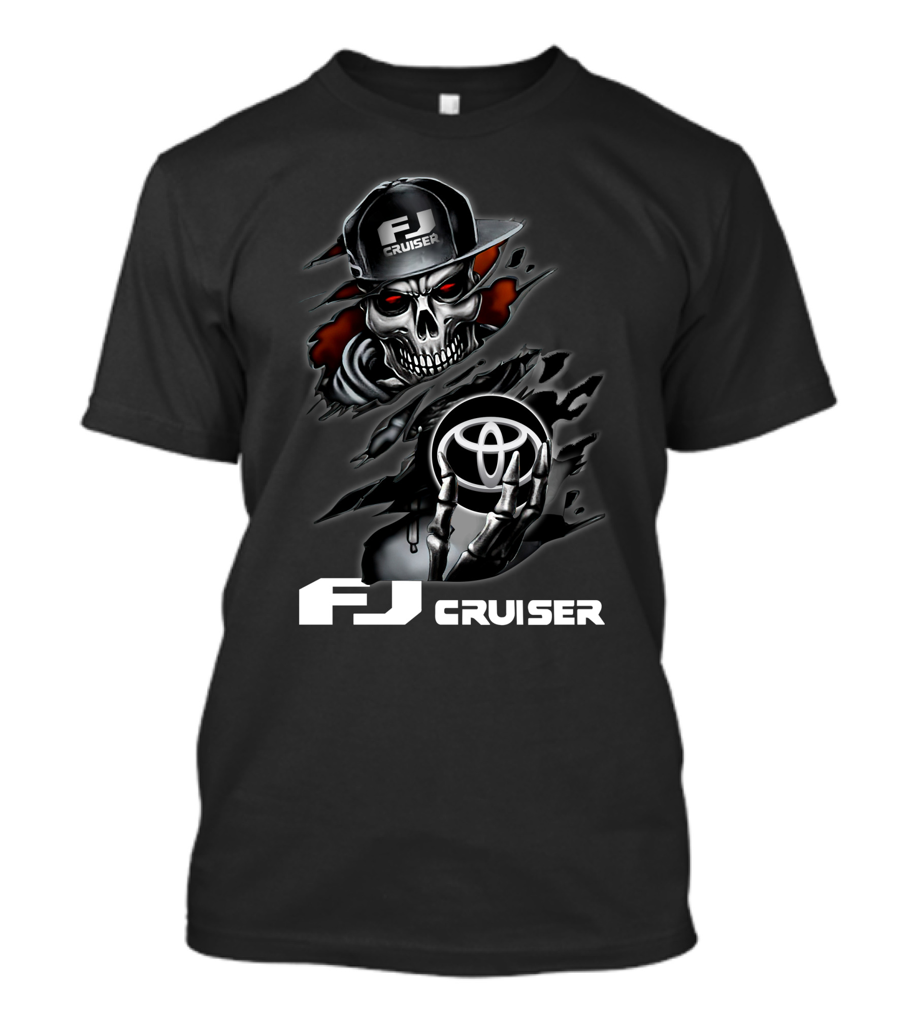 Fj Cruiser 05 Skull With Toyota T-Shirt
