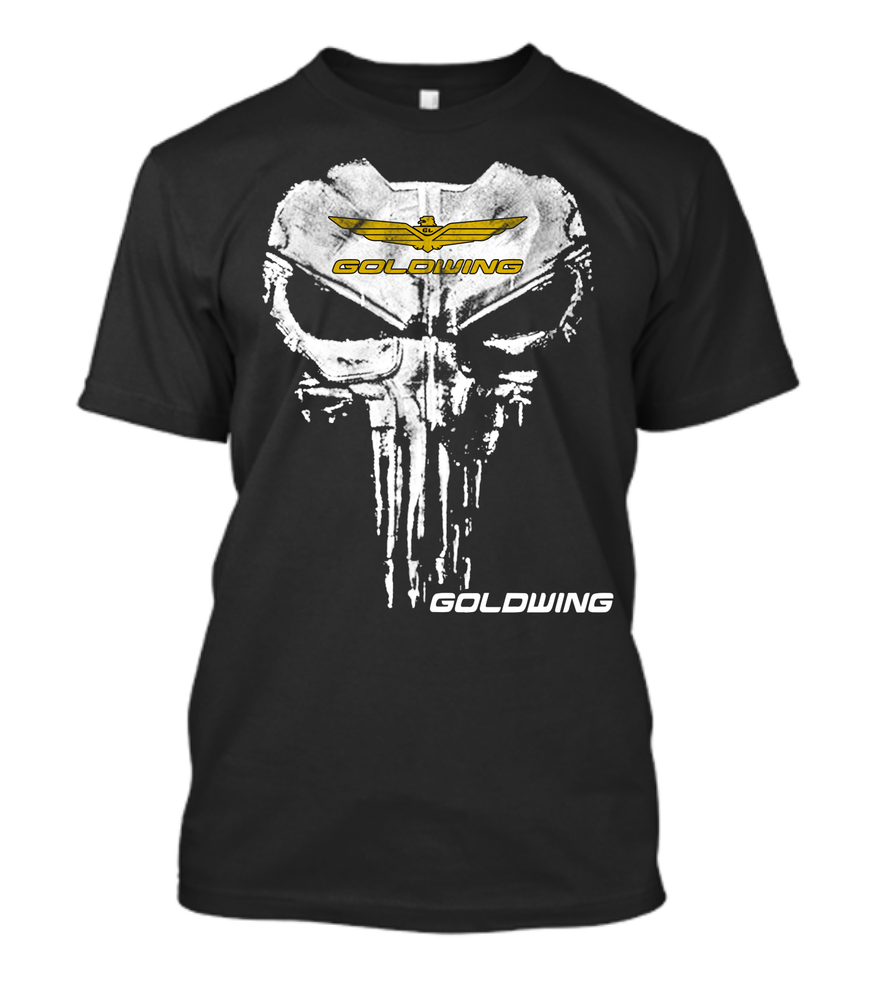 Goldwing Skull Emblem With Winged T-Shirt