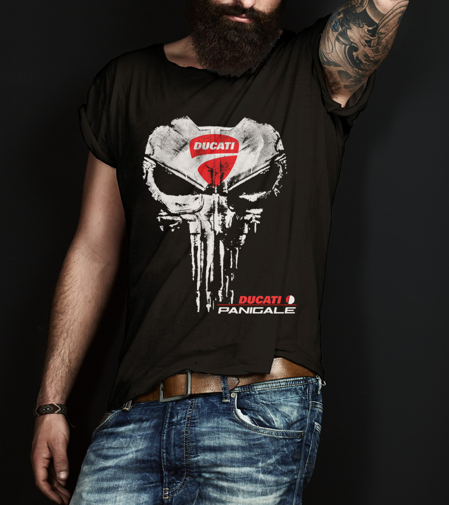 Ducati Panigale Skull Design Ducati T-Shirt