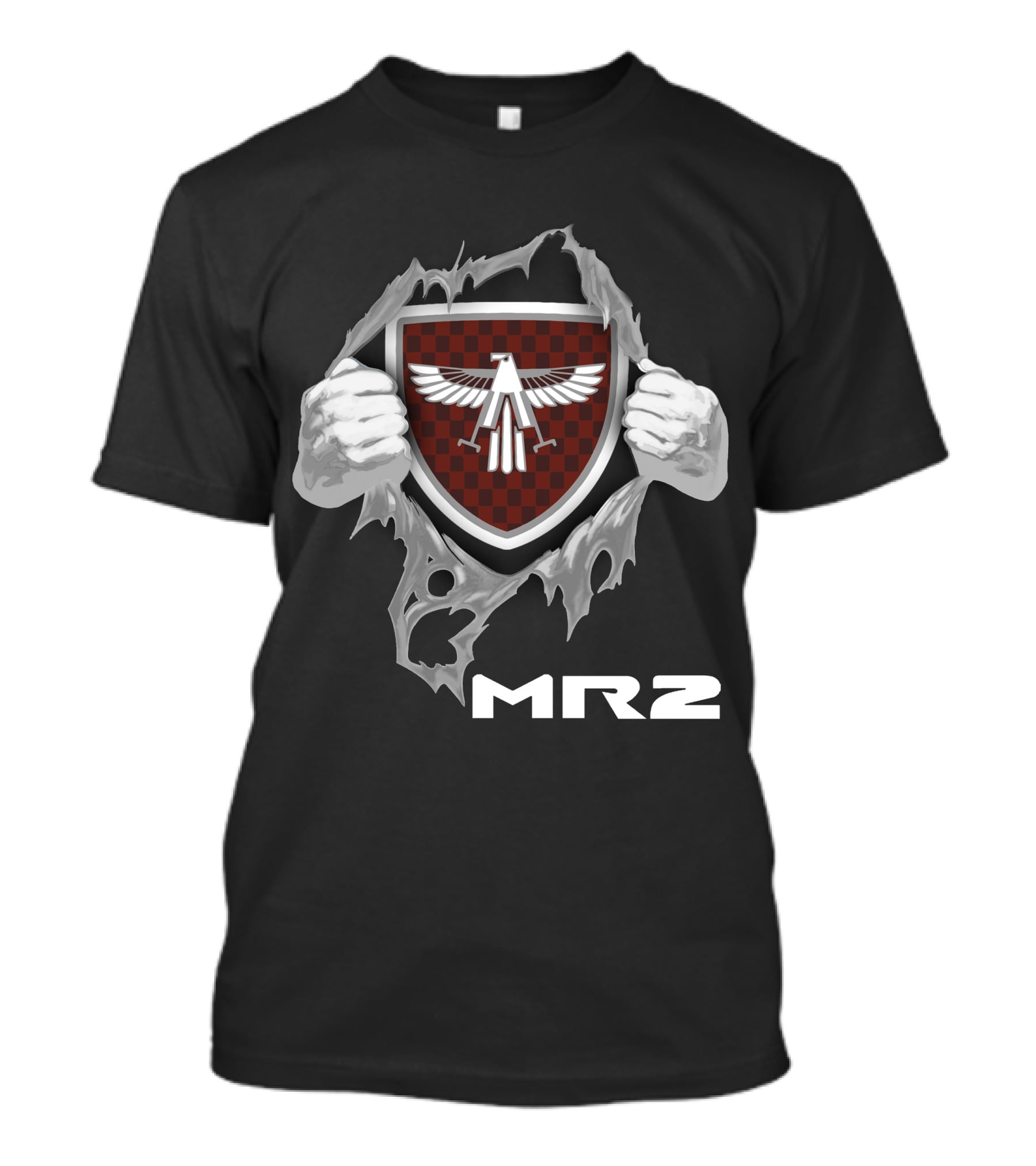Mr2 Red Checkered Shield With Winged Eagle T-Shirt