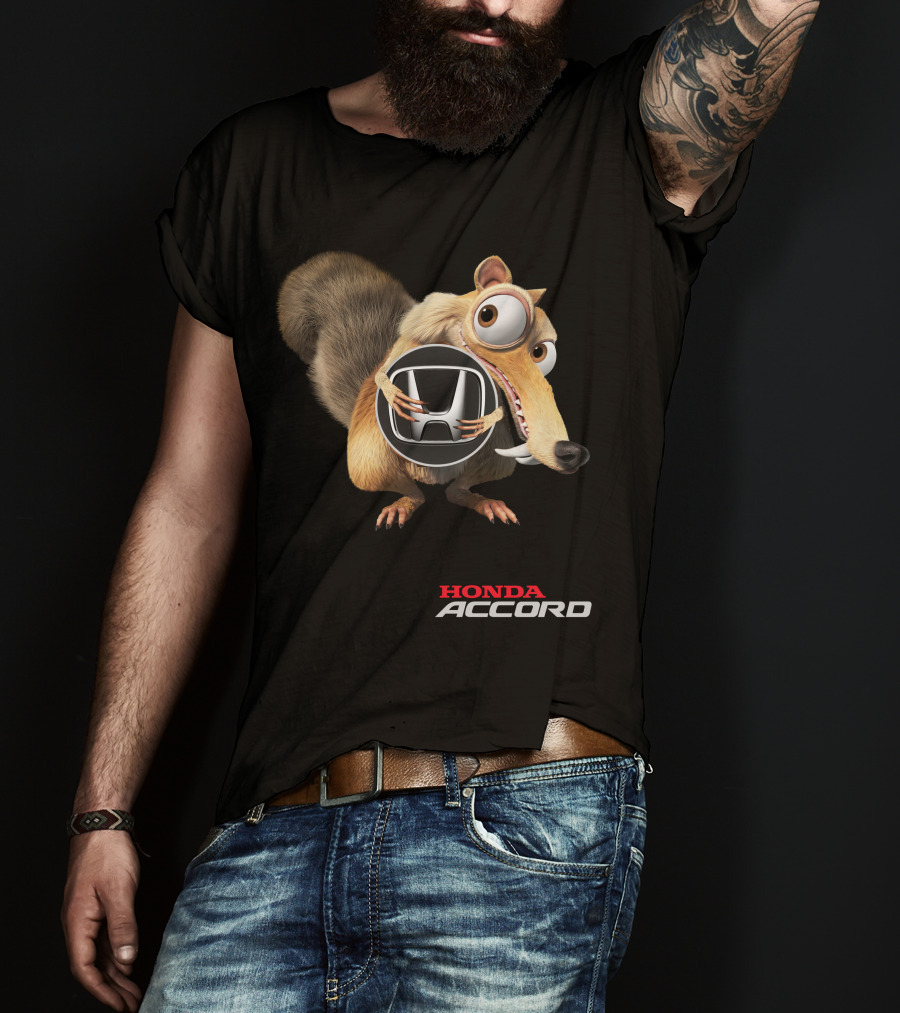 Honda Accord Ice Age Character Holding T-Shirt