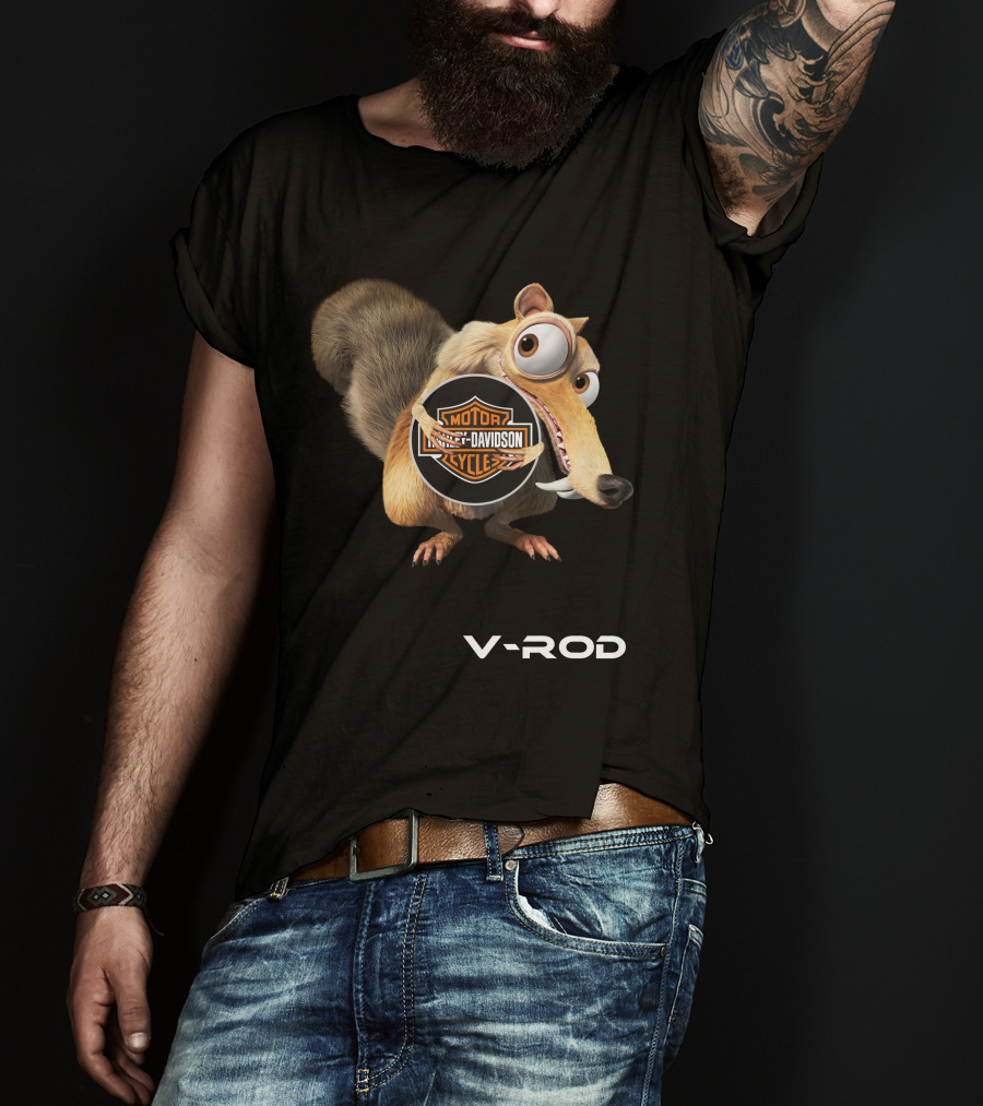 V-Rod Harley Davidson Scrat Ice Age Crossover T-Shirt