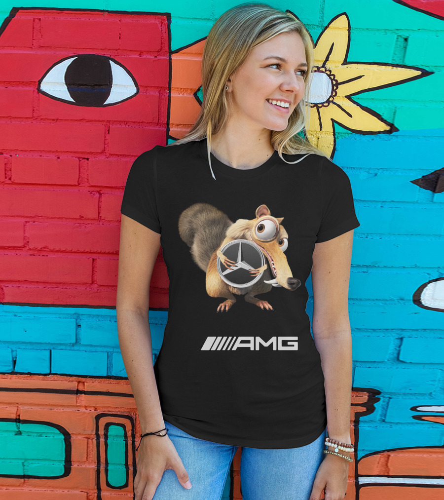Amg Mercedes-Benz Ice Age Scrat Holding Logo T-Shirt