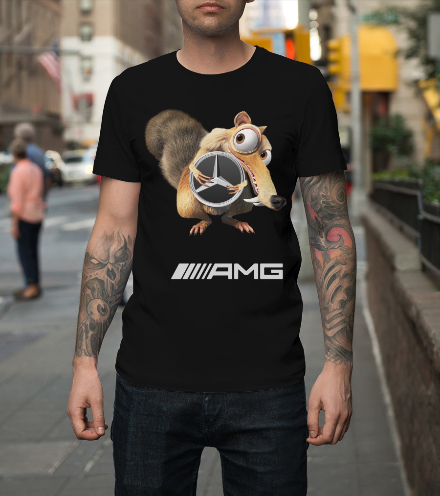 Amg Mercedes-Benz Ice Age Scrat Holding Logo T-Shirt