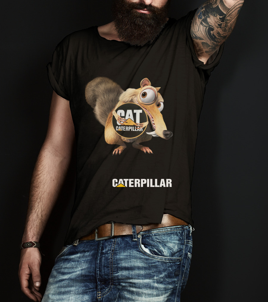 Caterpillar Cat Ice Age Scrat T-Shirt