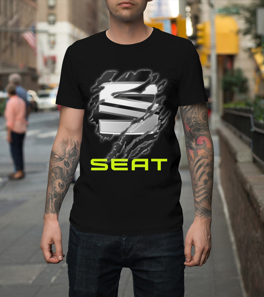 Seat Logo Metallic Claw Marks T-Shirt