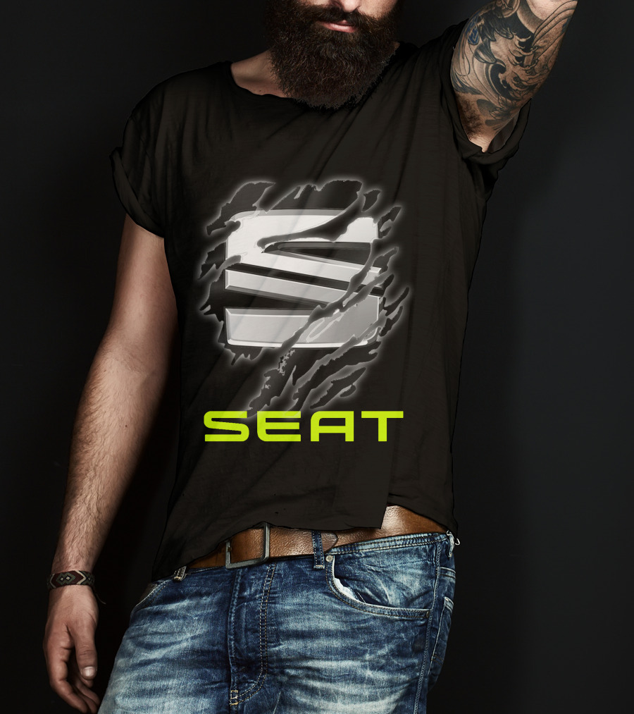Seat Logo Metallic Claw Marks T-Shirt