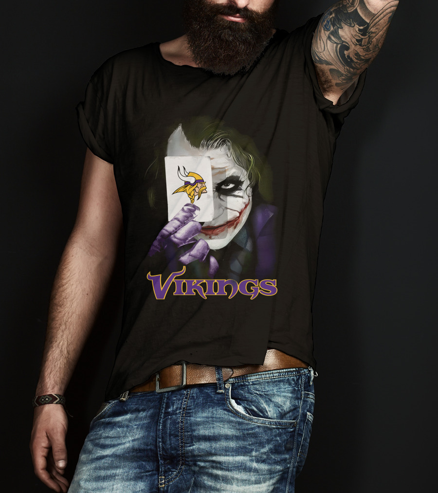 Vikings Joker Card Art T-Shirt