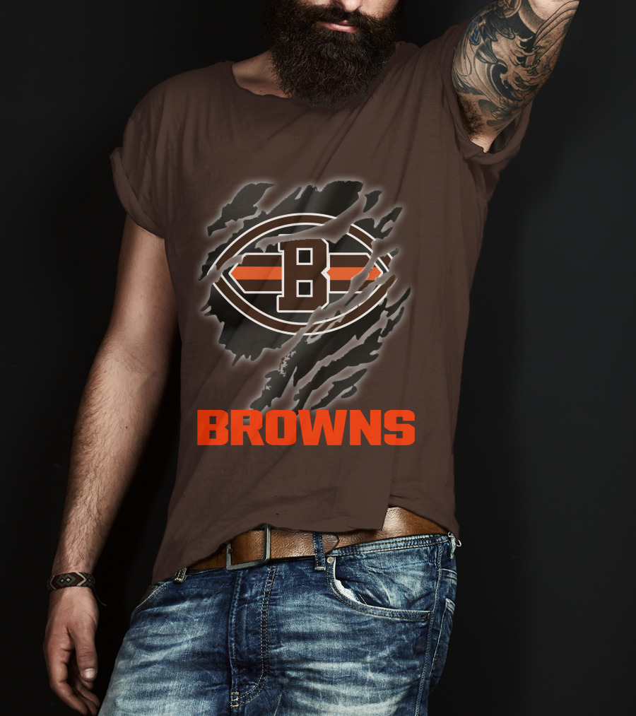 Browns 07 Football Claw Mark T-Shirt